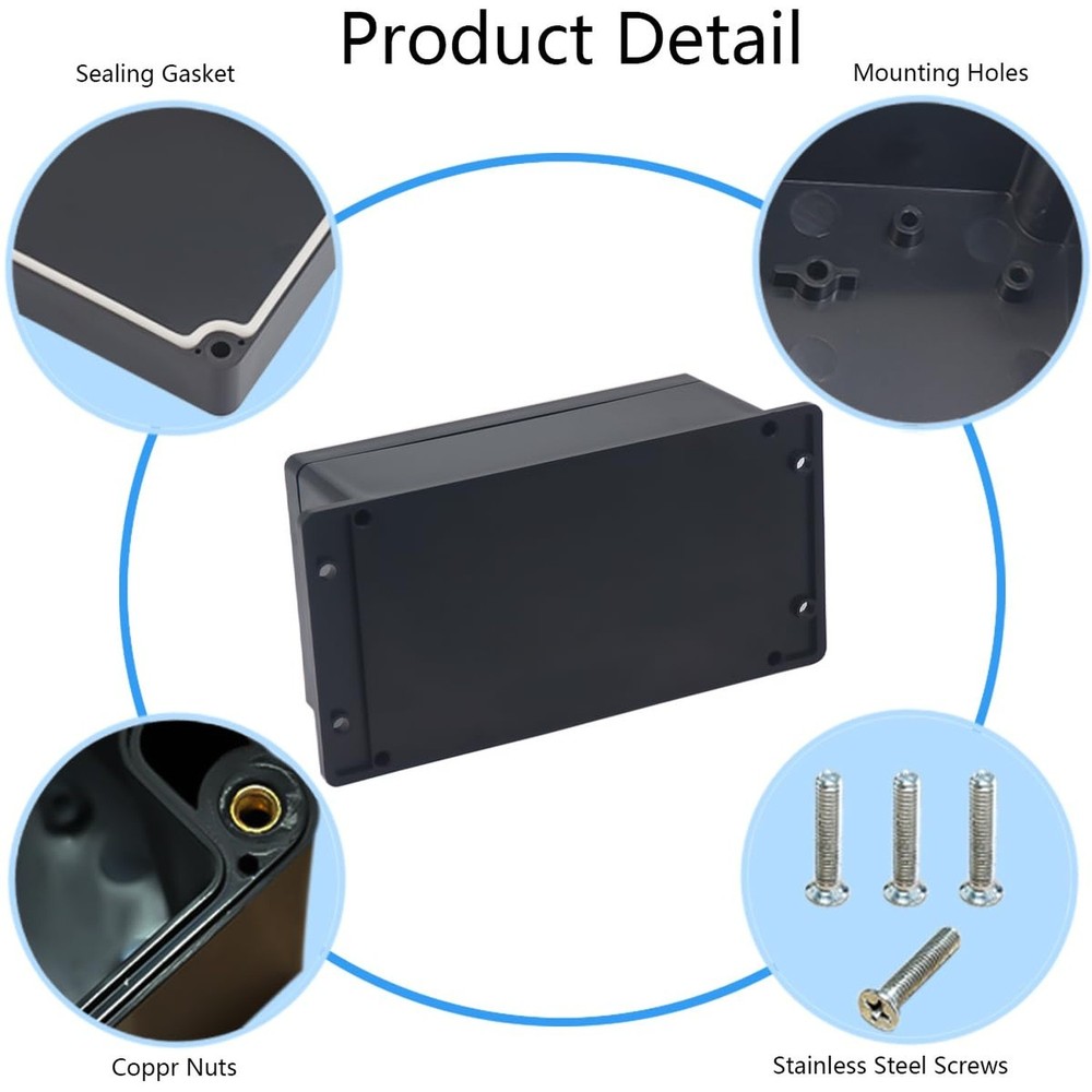 Project Box IP65 Waterproof Junction Box ABS Plastic Electrical Boxes DIY Ele...