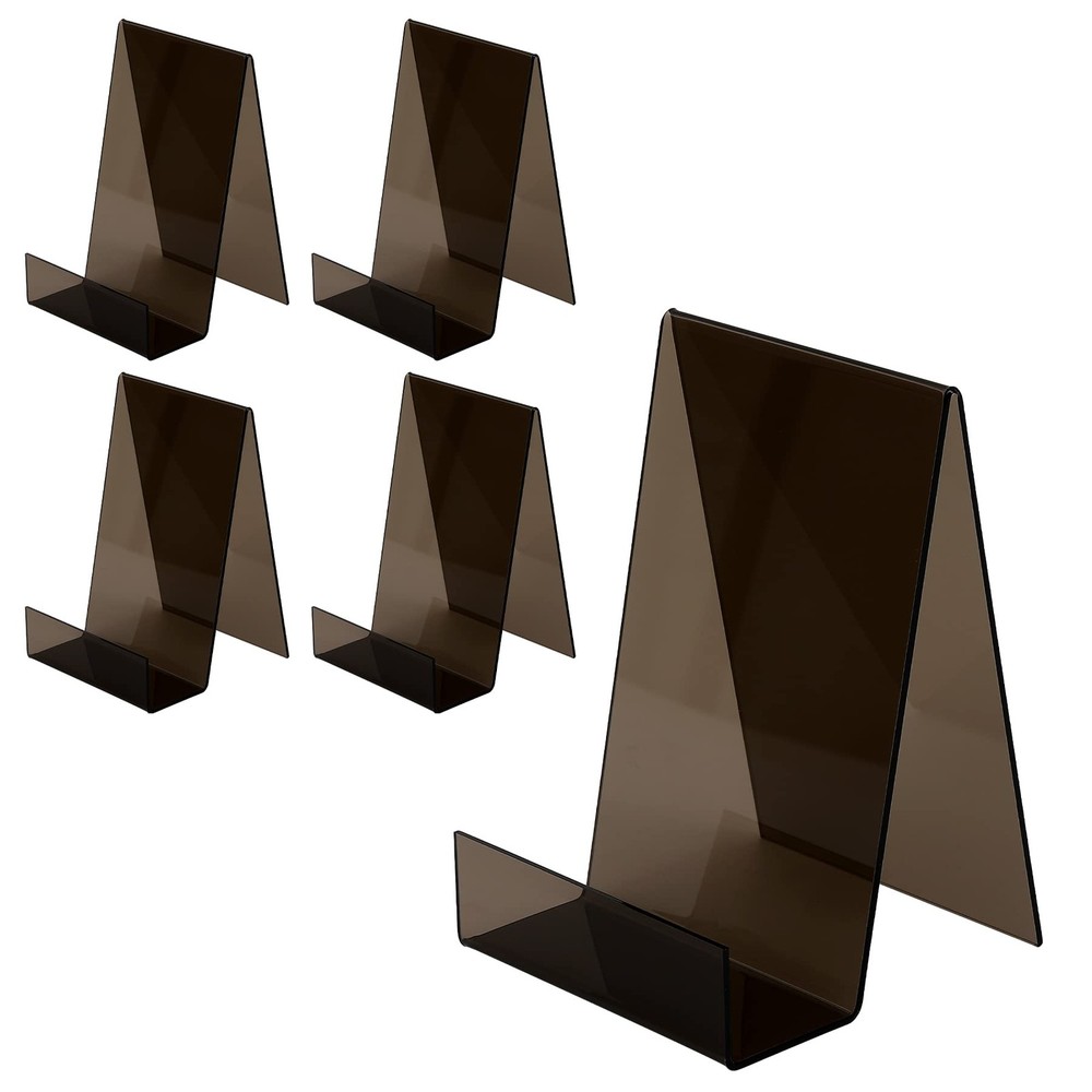 Acrylic Book Stand with Ledge Black Display Easels Plate - 5 Pack Large Book ...