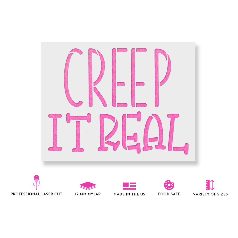 Creep It Real Stencil - Reusable Stencils for DIY Projects