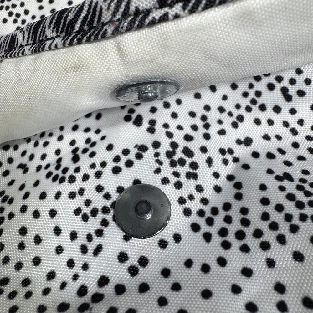 Kipling Black and White Patterned Backpack with Yellow Logo Patch b14