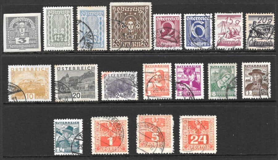 Austria 1920/1945, Selection, Mostly Used (see scan & list)