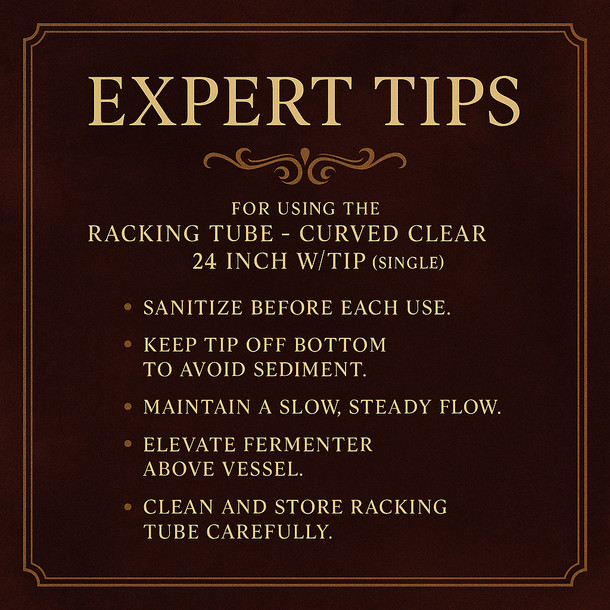 Fermtech Racking Tube - Curved Clear 24 inch W/Tip (Single)