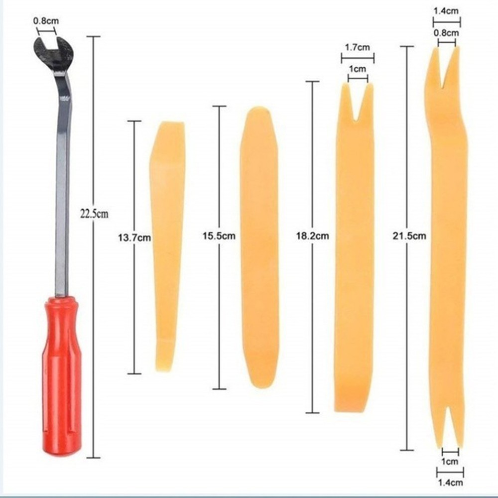 5 PCS Auto Interior Trim Removal Tools Door Panel Fastener Dashboard Kit