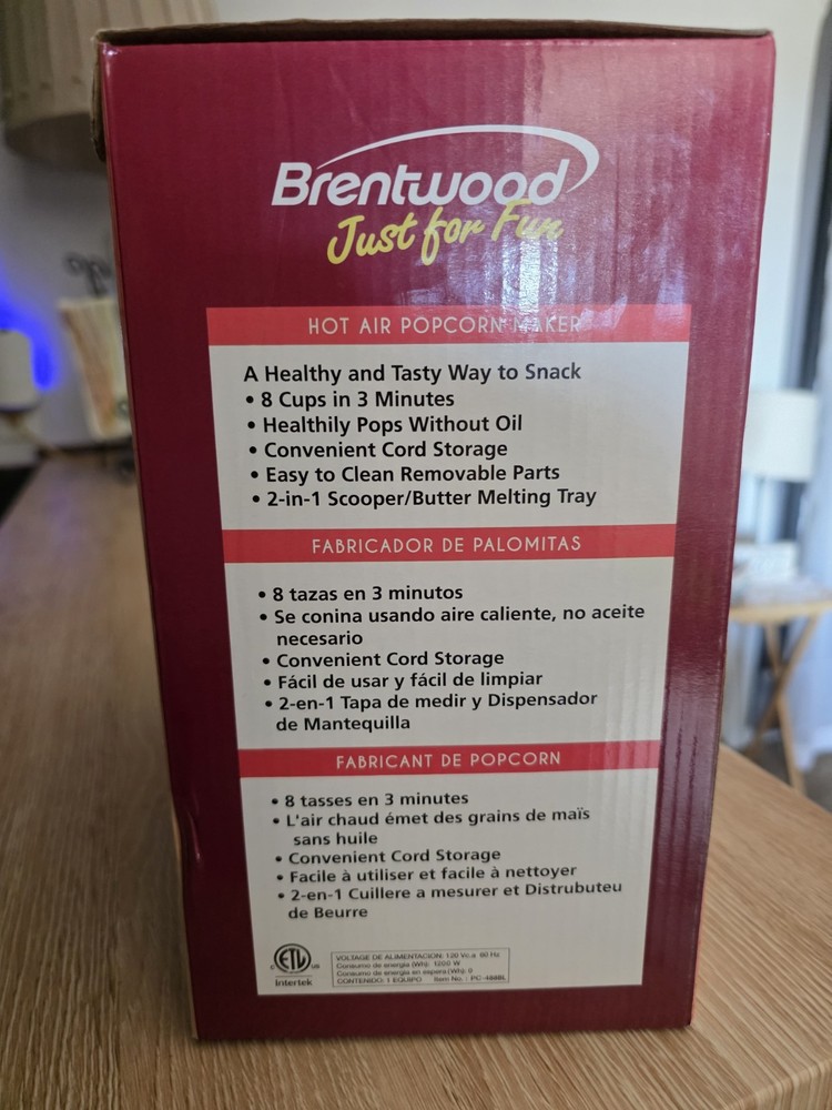 Brentwood Hot Air Popcorn Maker