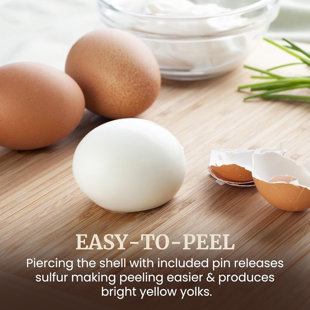 Easy Egg Cooker, 7-Egg Capacity, Soft, Medium, Hard-Boiled, Omelets, Poached ...