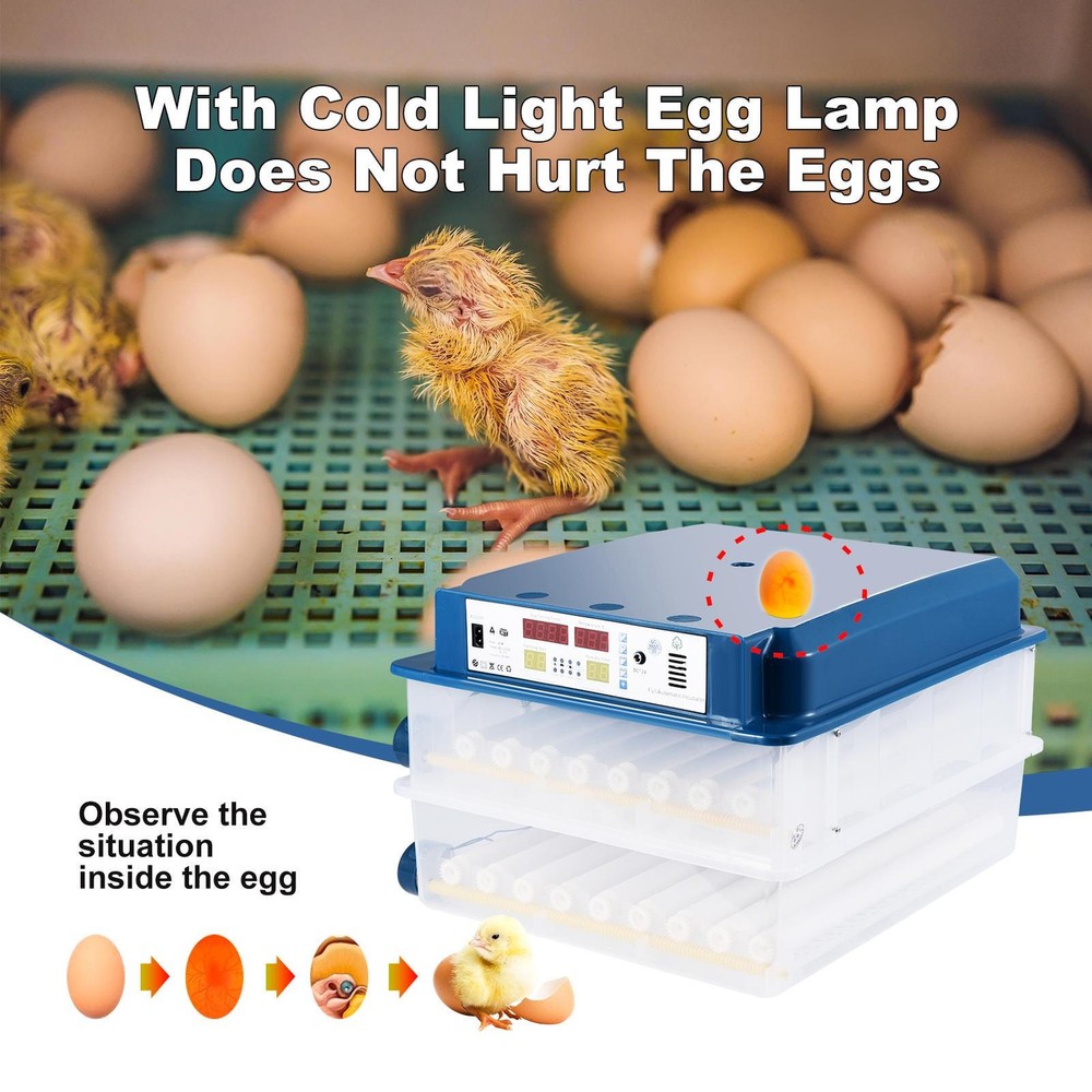 New 120 Eggs Incubator Temperature Control Automatic Digital Chicken Egg Hatcher