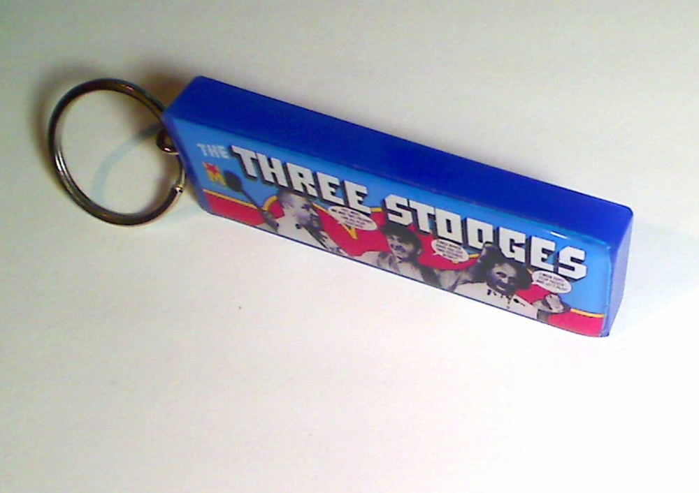 Three Stooges Arcade Marquee Coin Door accessory Keychain