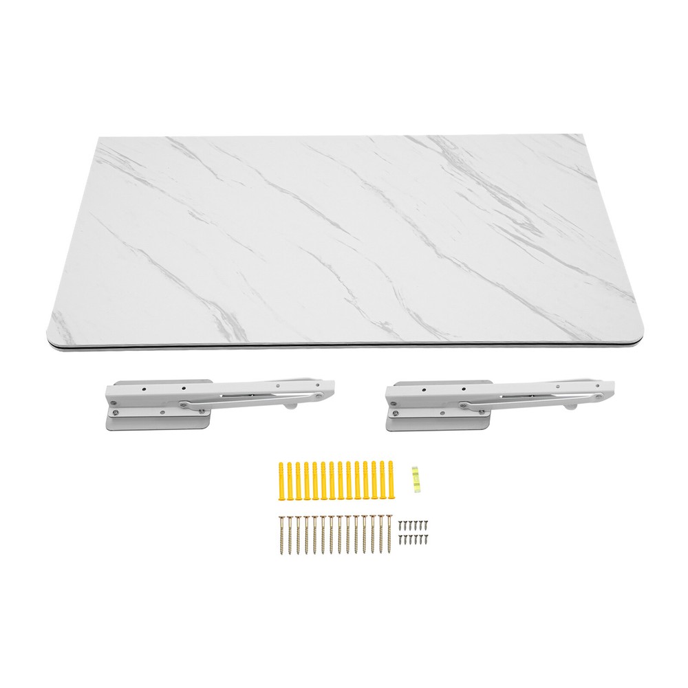 Folding Computer Desk Home Office Study Wall Mount Laptop Table Space Saving