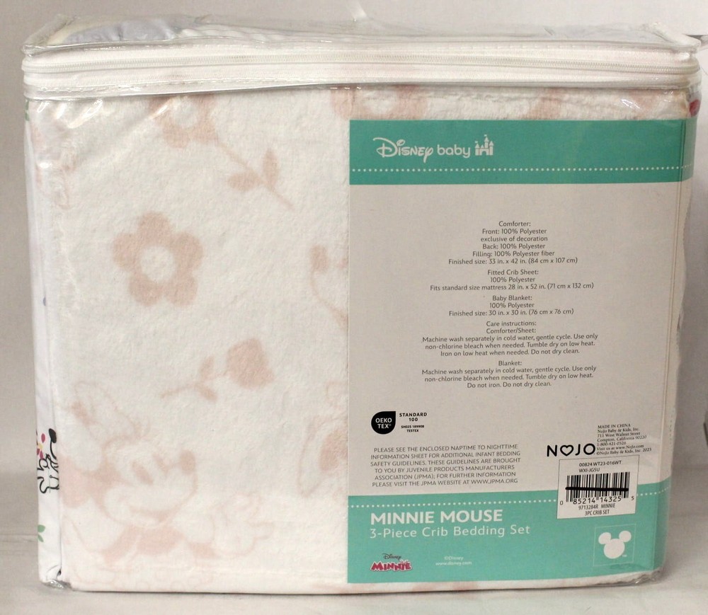 Disney Baby Mini Mouse 3 Piece Crib Bedding Set