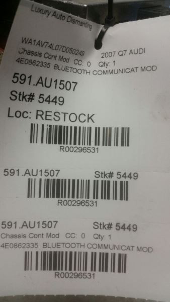 2005 -11 Audi A6 - Communication Telematics Control - 4E0862335 - R296531