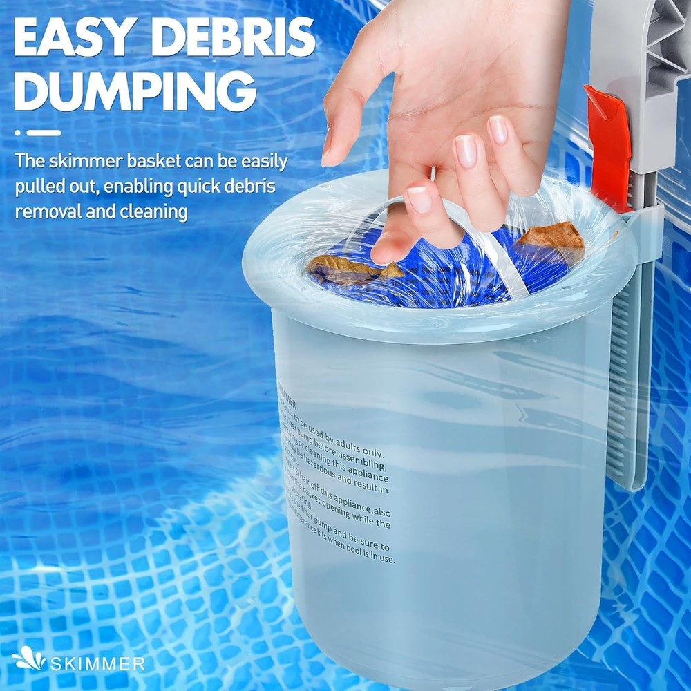 Efficient Automatic Pool Skimmer - Keep Your Above Ground Pool Sparkling Clear