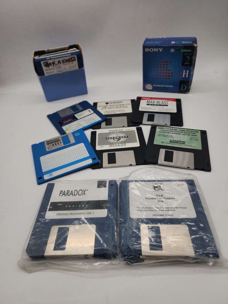 Lot of Over 35 Floppy Computer Disk 3.5" Blank Software Mixed