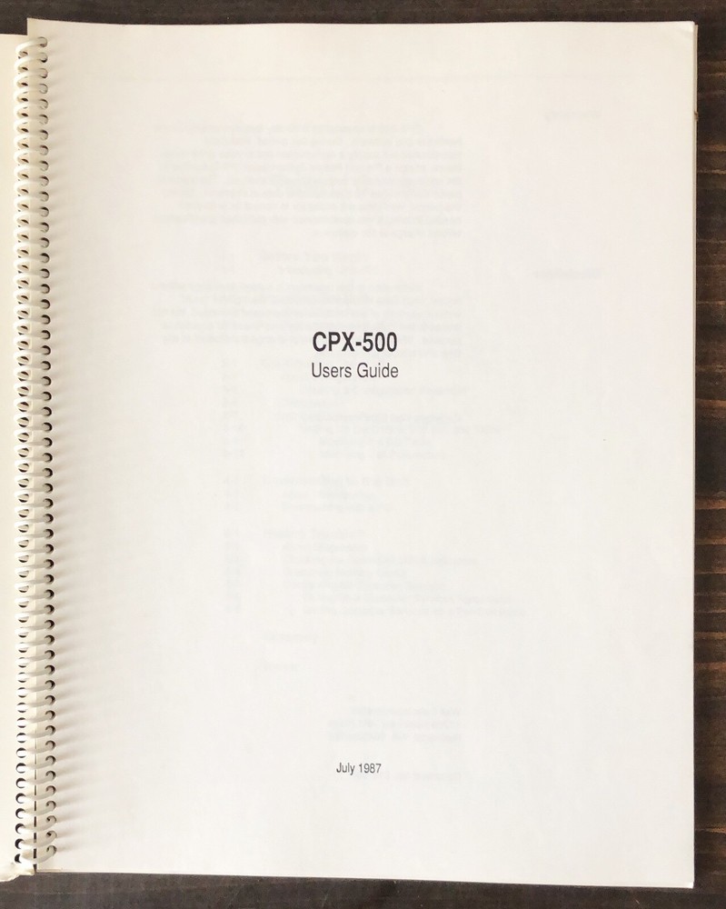 Wall Data CPX 500 SNA SDLC X.25 PAD Users Guide Manual (1987)