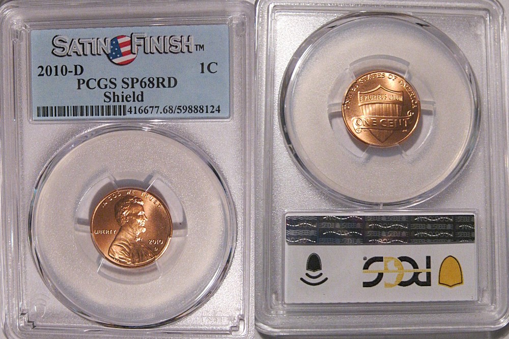 2010 D Lincoln Cent 1c PCGS SP68RD Satin Finish