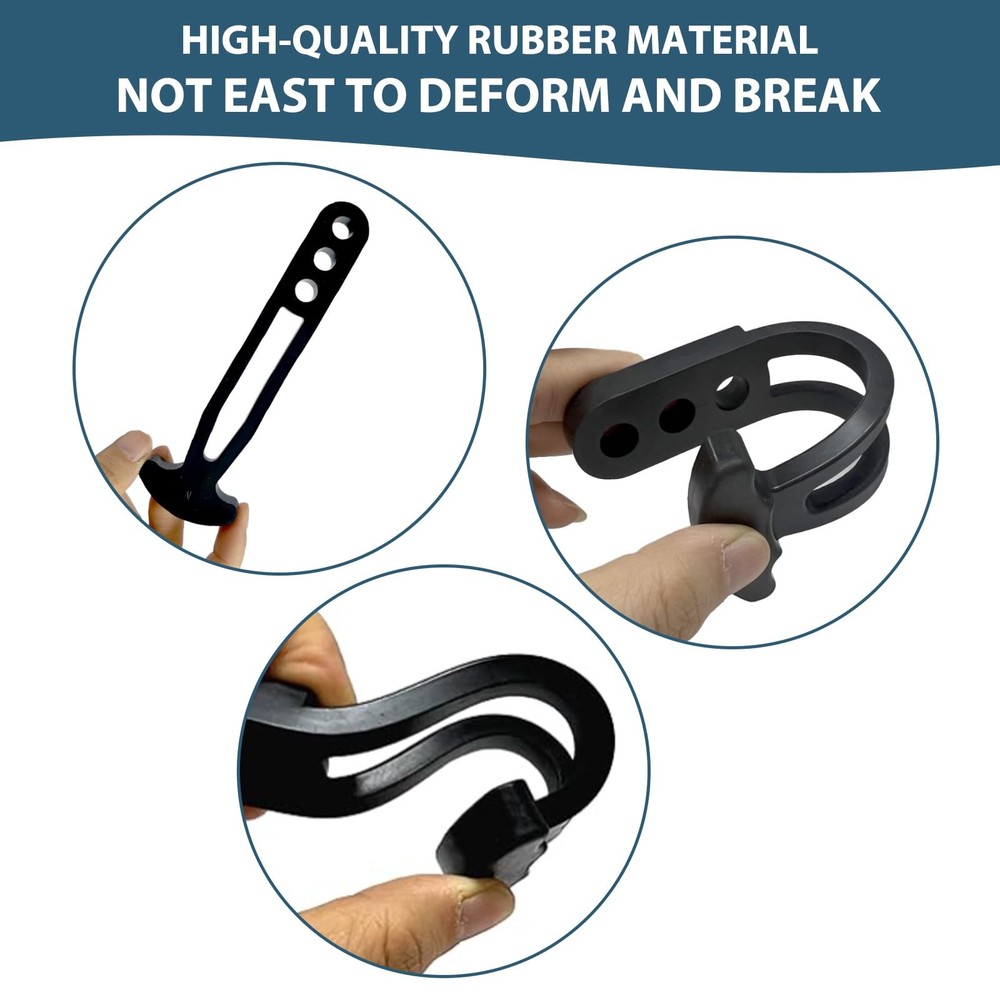 Telescoping Ladder Strap for Boat Yacht, Rubber Secure Medium, Black