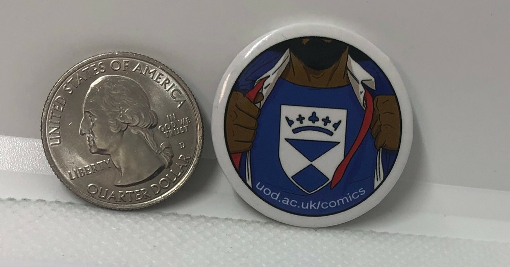 University of Dundee Comics Advertising Pin