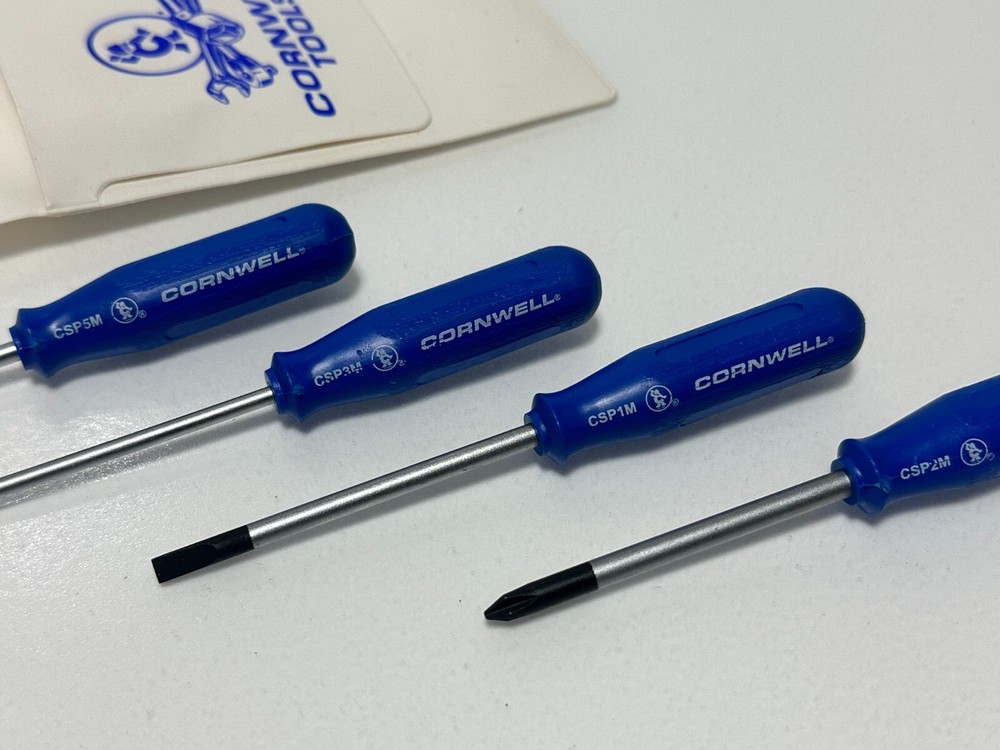 Cornwell Tools ELITE Blue Hard Handle Pocket Screwdriver Set, Phillips Flat Star