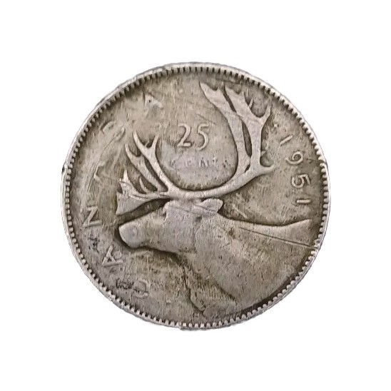1951 Canada Silver 25 Cents