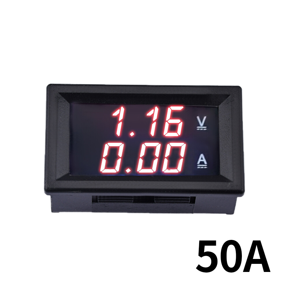 Digital Voltmeter Ammeter 100V 10A 50A 100A LED Display Amp Volt Current Meter
