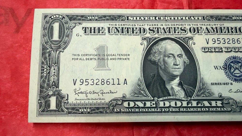 $1 Silver Certificate 1957 One Uncirculated Gradable Sequential Note Perfect UNC