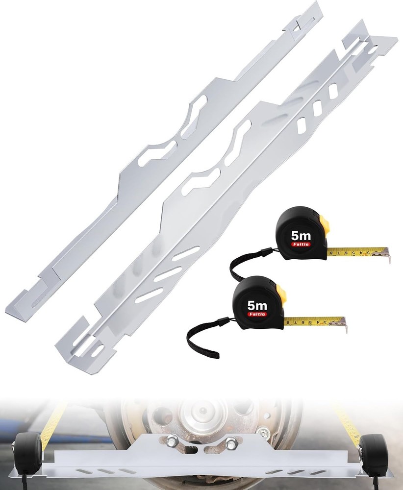 One-Piece Wheel Alignment Tool PlatesZero Play, Toe Alignment Plates w/Two 5m...