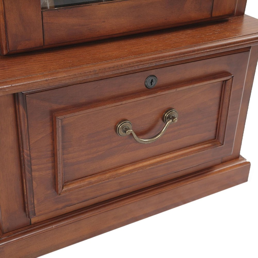 Model Wood Gun Display Cabinet, Brown