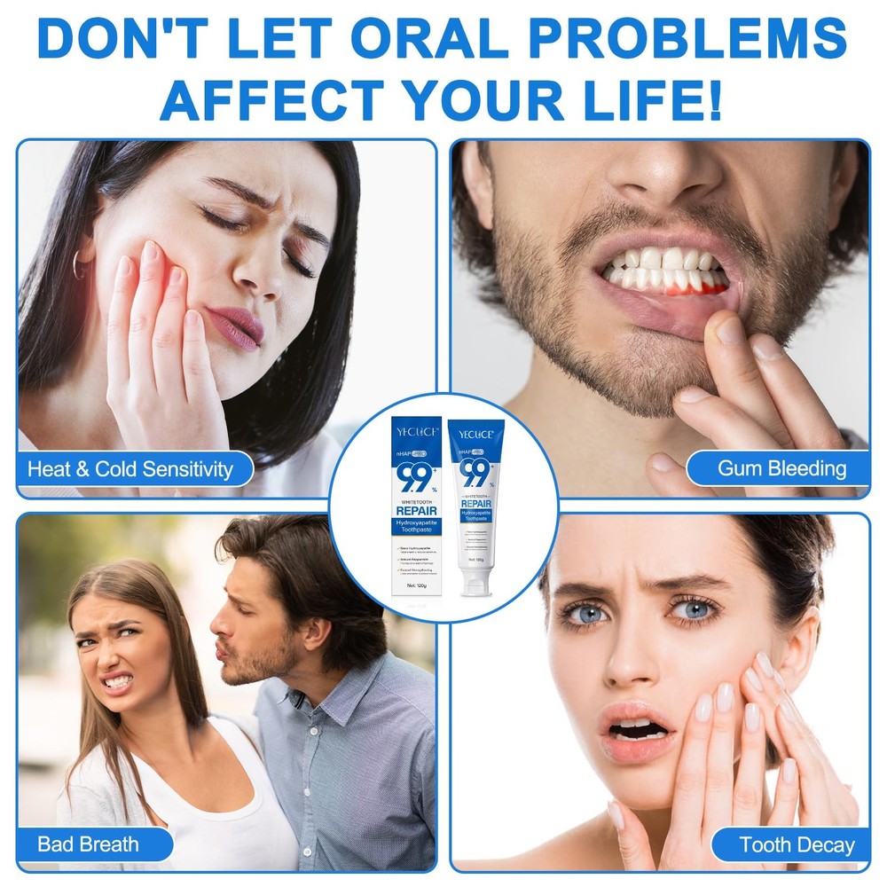 9.9% Hydroxyapatite Toothpaste Nano Hydroxyapatite Toothpaste Protects Enamel...