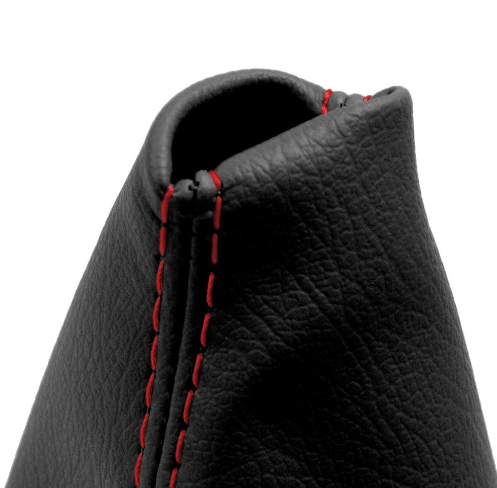 Automatic Shift Boot Leather Synthetic for Kia Soul 11-13 Red Stitch