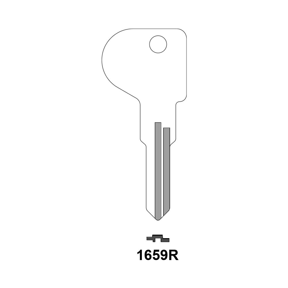 1659R Key Blank – Nickel