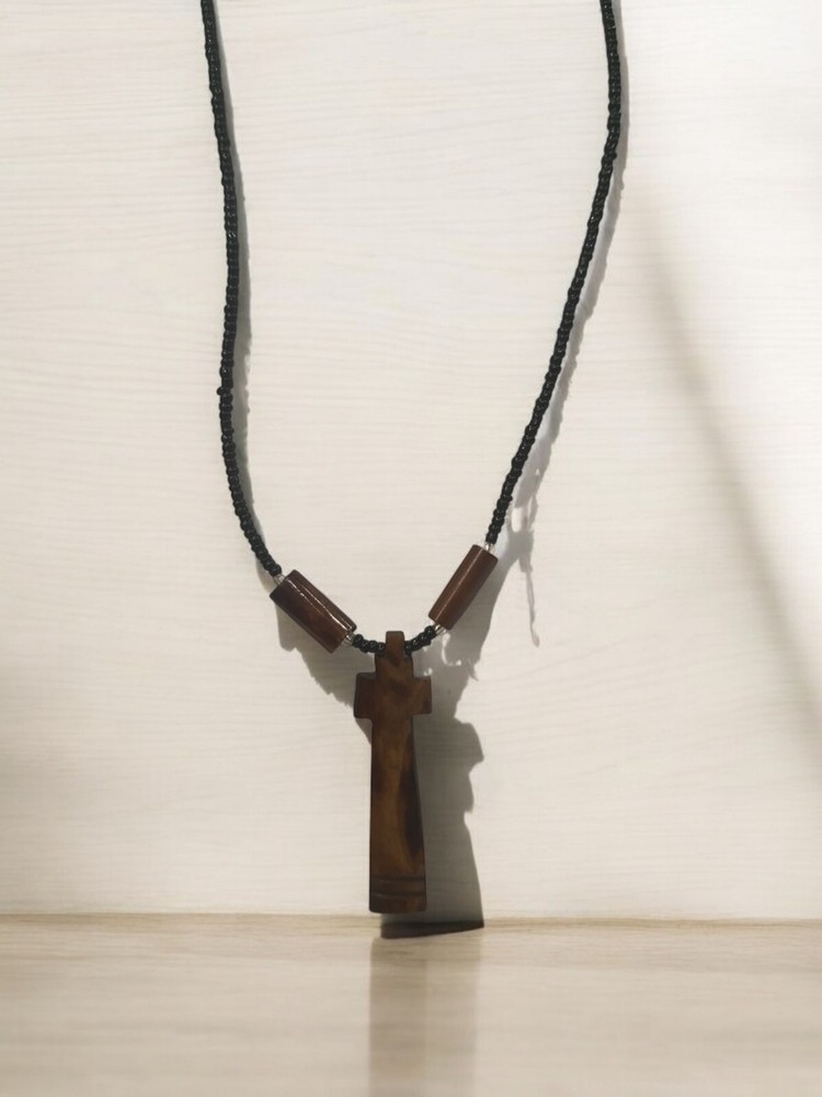 Beaded Necklace With A Cross Pendant Gift Idea