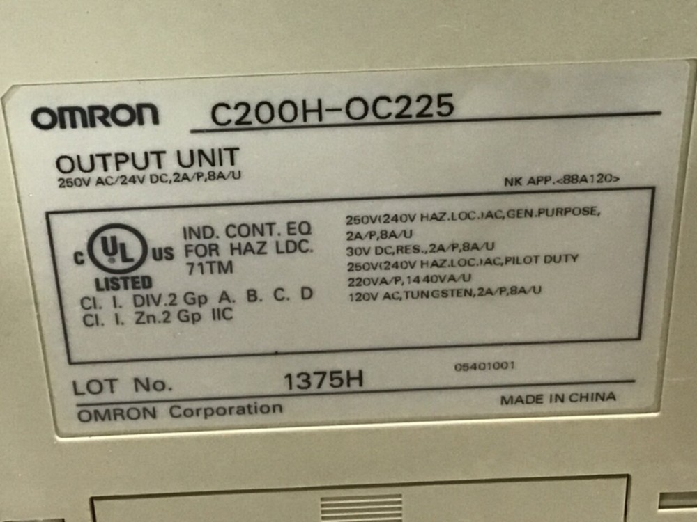 OMRON Output Module C200H-OC225 Used #122627