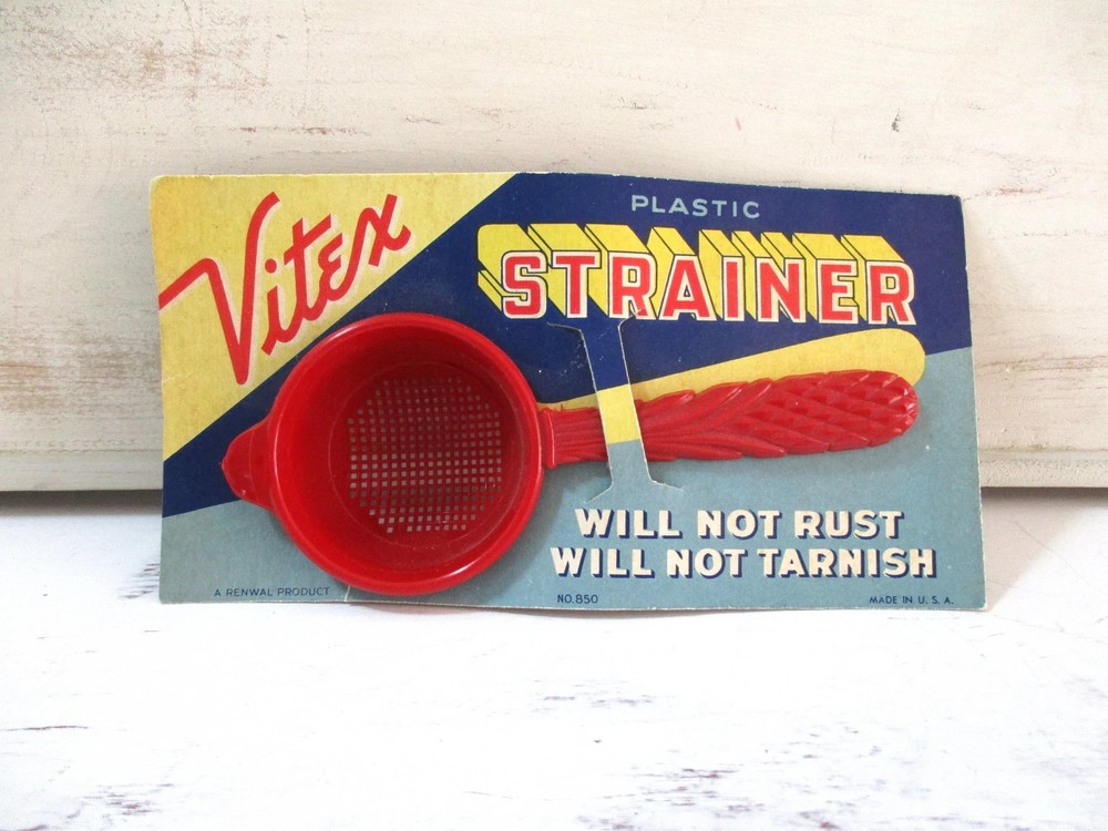 Vintage New Vitex Plastic Strainer in Original Packaging