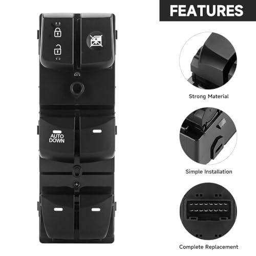 Left Driver Side Master Power Door Window Switch - Compatible for Hyundai