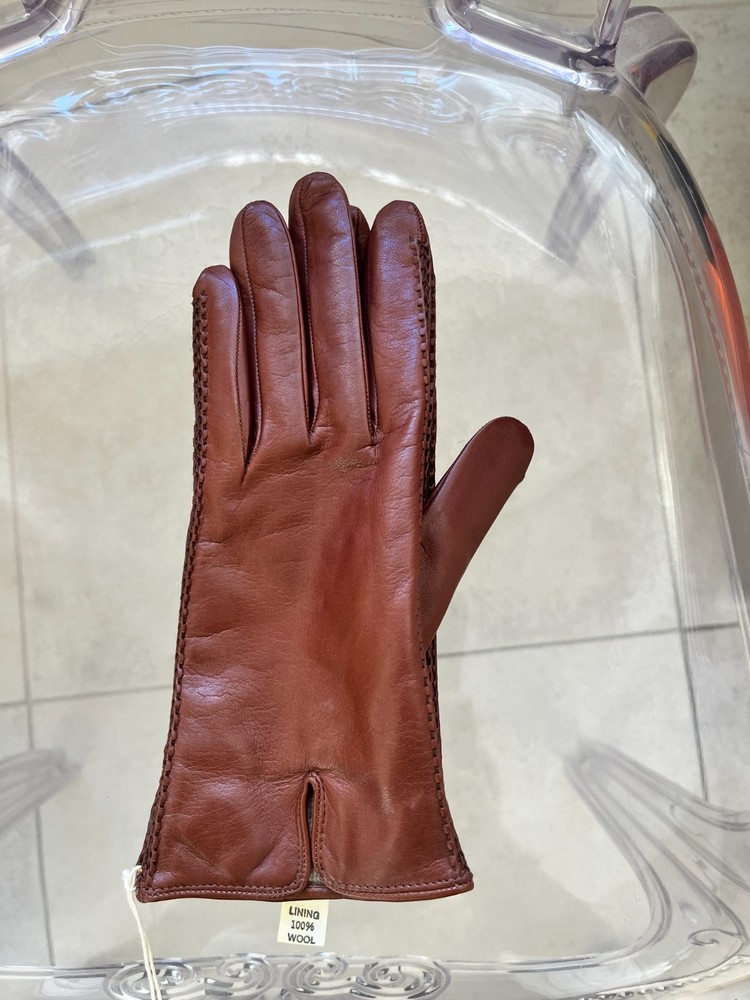 Women's Pure Wool Lined Leather Gloves