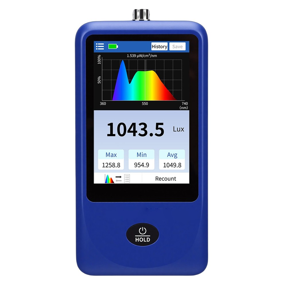 Light Spectrum Meter Handheld Spectrometer Illuminance Meter Curve NEW