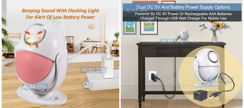 Wireless Motion Sensor Alarm W/ IR Remote 125dB Siren Perimeter Security System