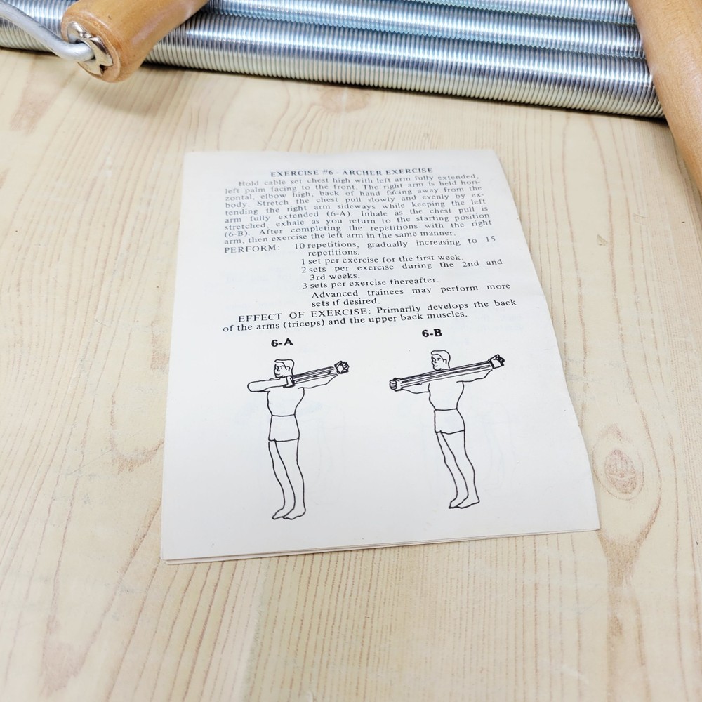 Vintage 1970s DP 5 Spring Chest Pull Expander Exerciser in Original Box