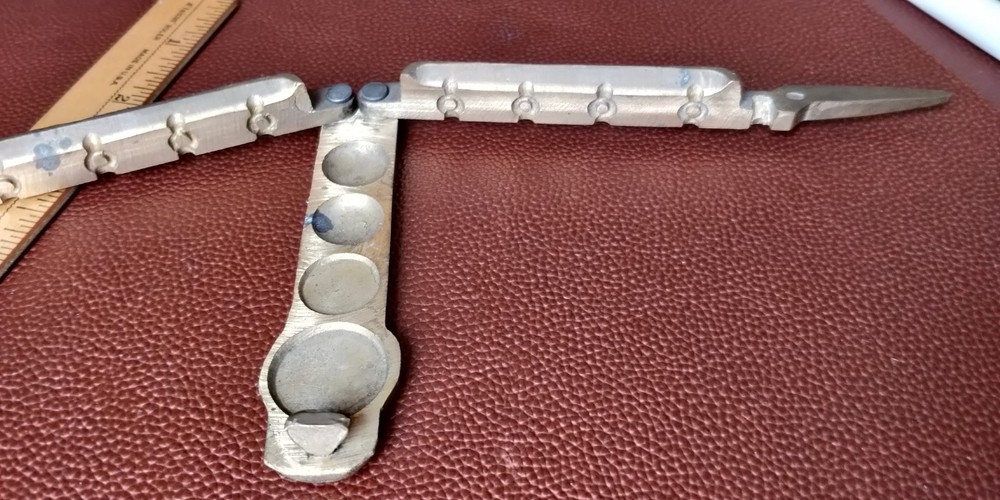 Brass Revolutionary War era Pewter Button Mold
