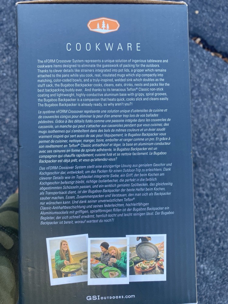 GSI Outdoors Bugaboo Backpacker Nesting Cook Set Superior Backcountry Dishes