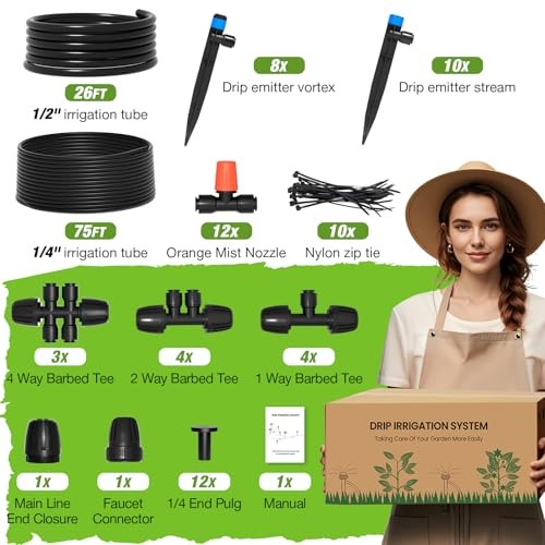 Greenhouse Micro Drip Irrigation Kit Automatic Irrigation System Patio