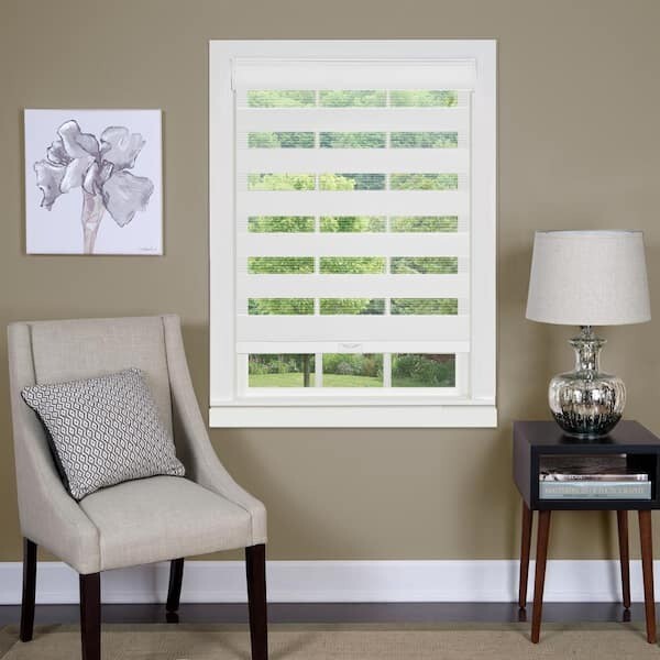 Achim Celestial White Cordless Light Filtering Double Layered Roller Shade