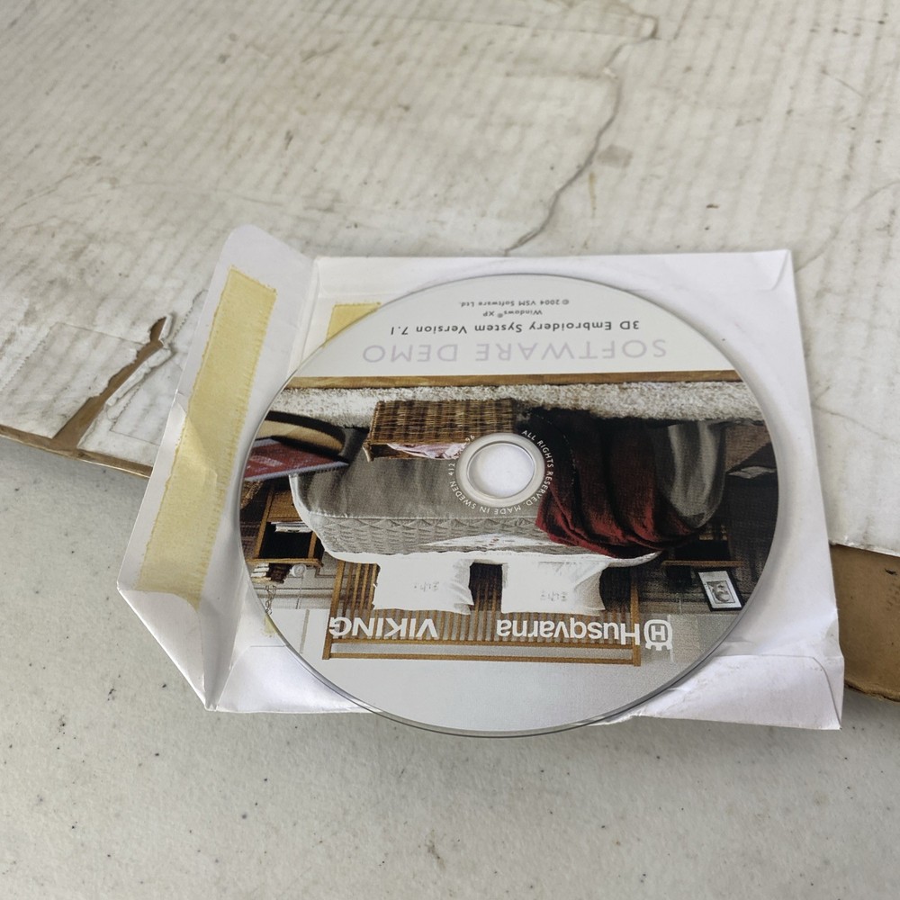 Husqvarna Viking Software Demo 3D Embroidery Tutorial Version 7.1 CD Only Win XP