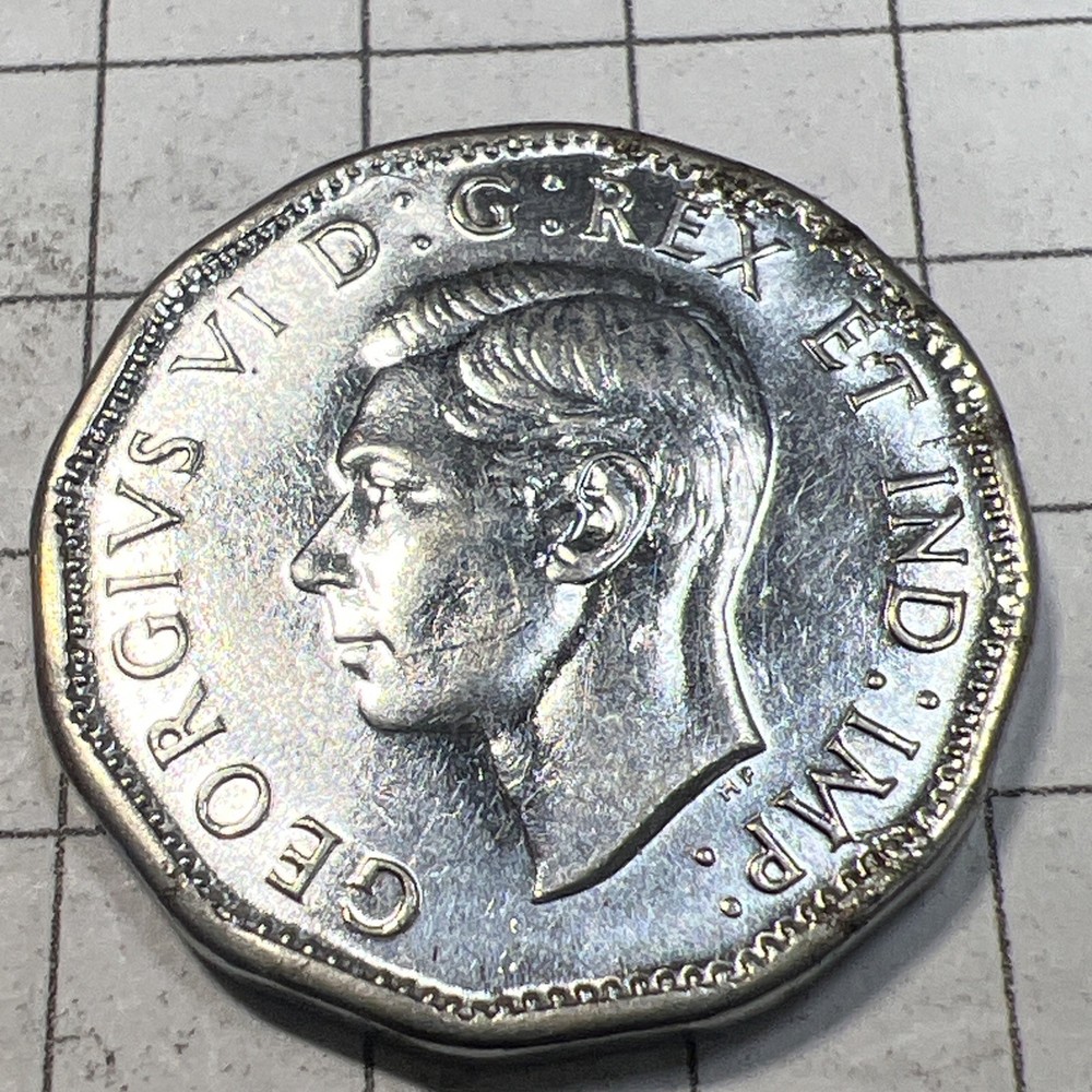 1944 Canada Five Cent Coin - Free Shipping
