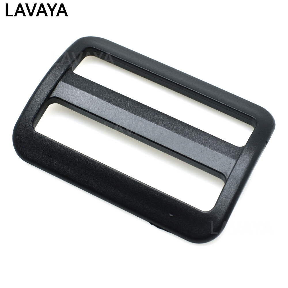2pcs/pack Pack 55mm Plastic Tri-Glide Slider Adjustable Buckle Black