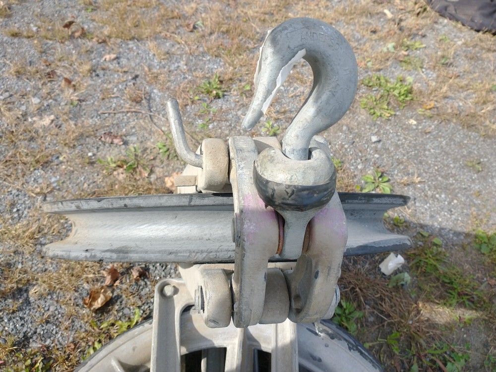 CAMBELL 22" LARGE STRINGING BLOCK SHEAVE PULLEY TRANSMISSION LINE WIRE