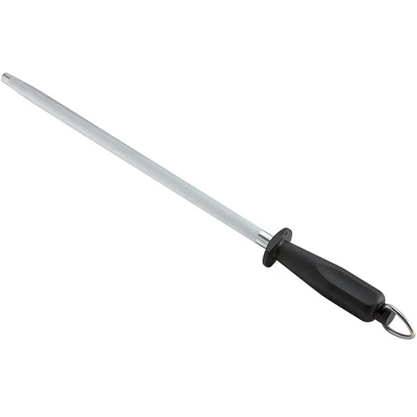 Dexter 12" Regular Cut Knife Sharpening Steel w/ Black Plastic Handle