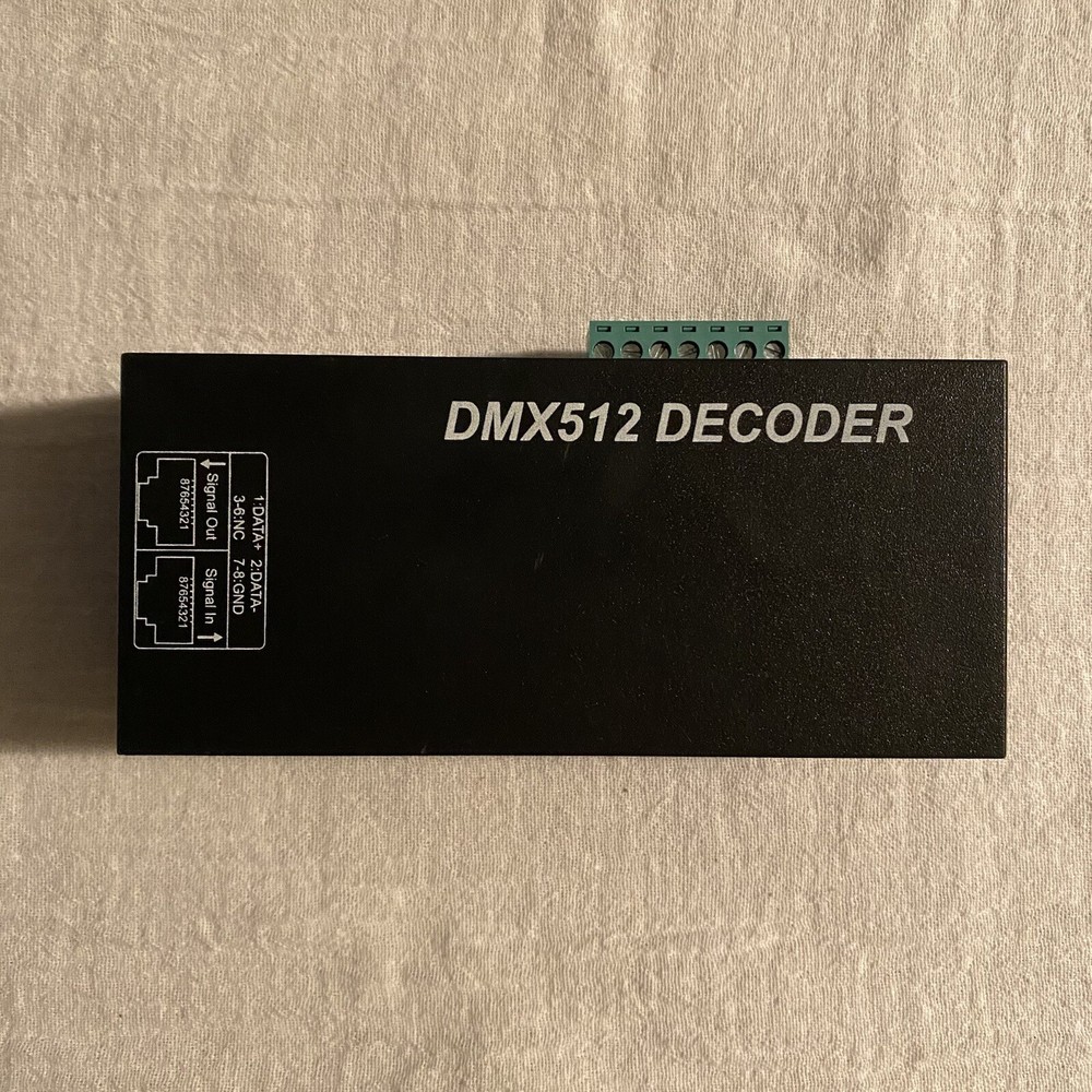 AMKI DMX512 LED Decoder Controller for RGB Tape Strip Light Dimmer 4 Chnnel  Rea