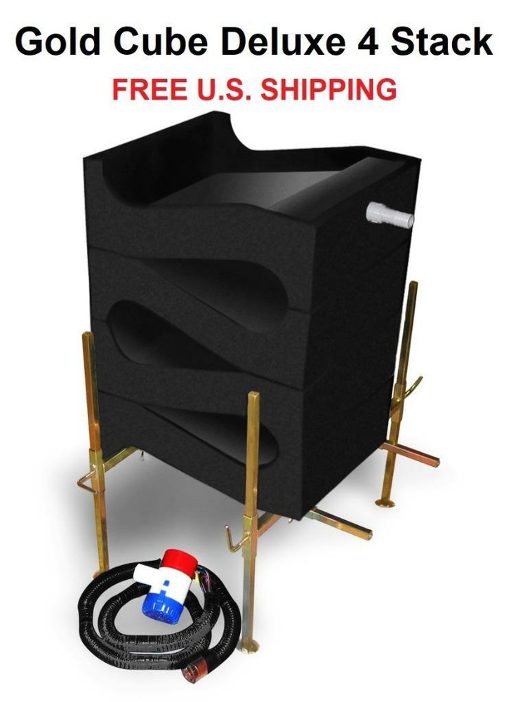 GOLD CUBE 4 Stack Deluxe | Complete Kit | Gold Prospecting | Sluice | New in Box