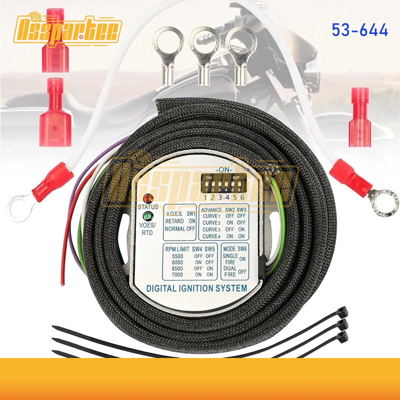 Programmable Single Fire Electronic Ignition Module 53-644 For Tour Glide Ultima