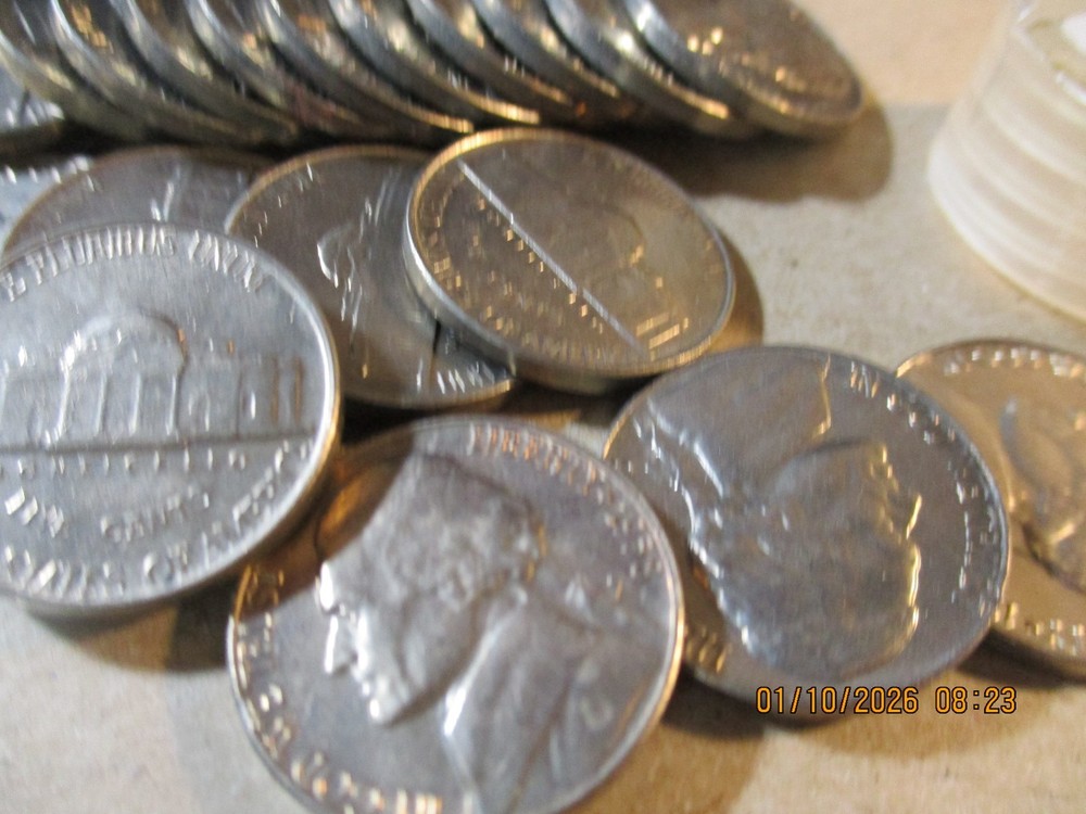 1958 JEFFERSON NICKEL GEM BU ROLL